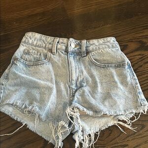 PacSun Blue Jean Shorts with Frayed Hem